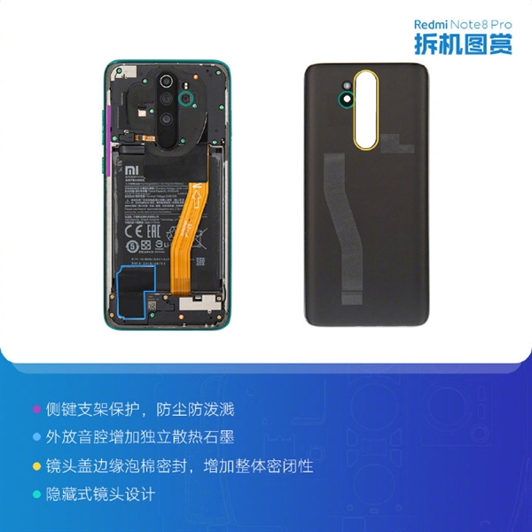 红米Note 8 Pro官方拆机图来了：真材实料
