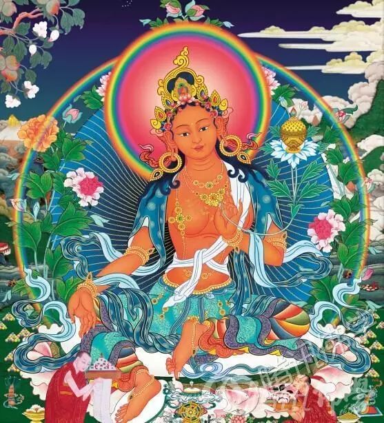 二十一尊度母礼赞-绿度母,唐卡,佛像,高清桌面