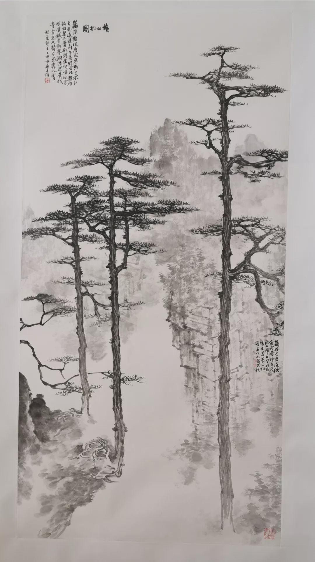 《黄山松》 96×178cm