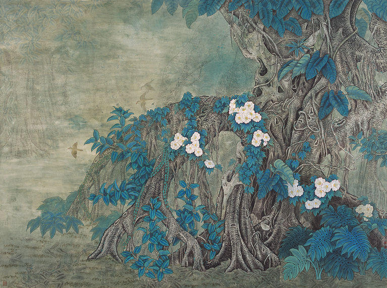 吴其树 落叶春生 173cm×130cm