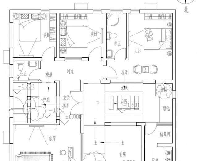 占地10x11 两层带露台车棚自建别墅