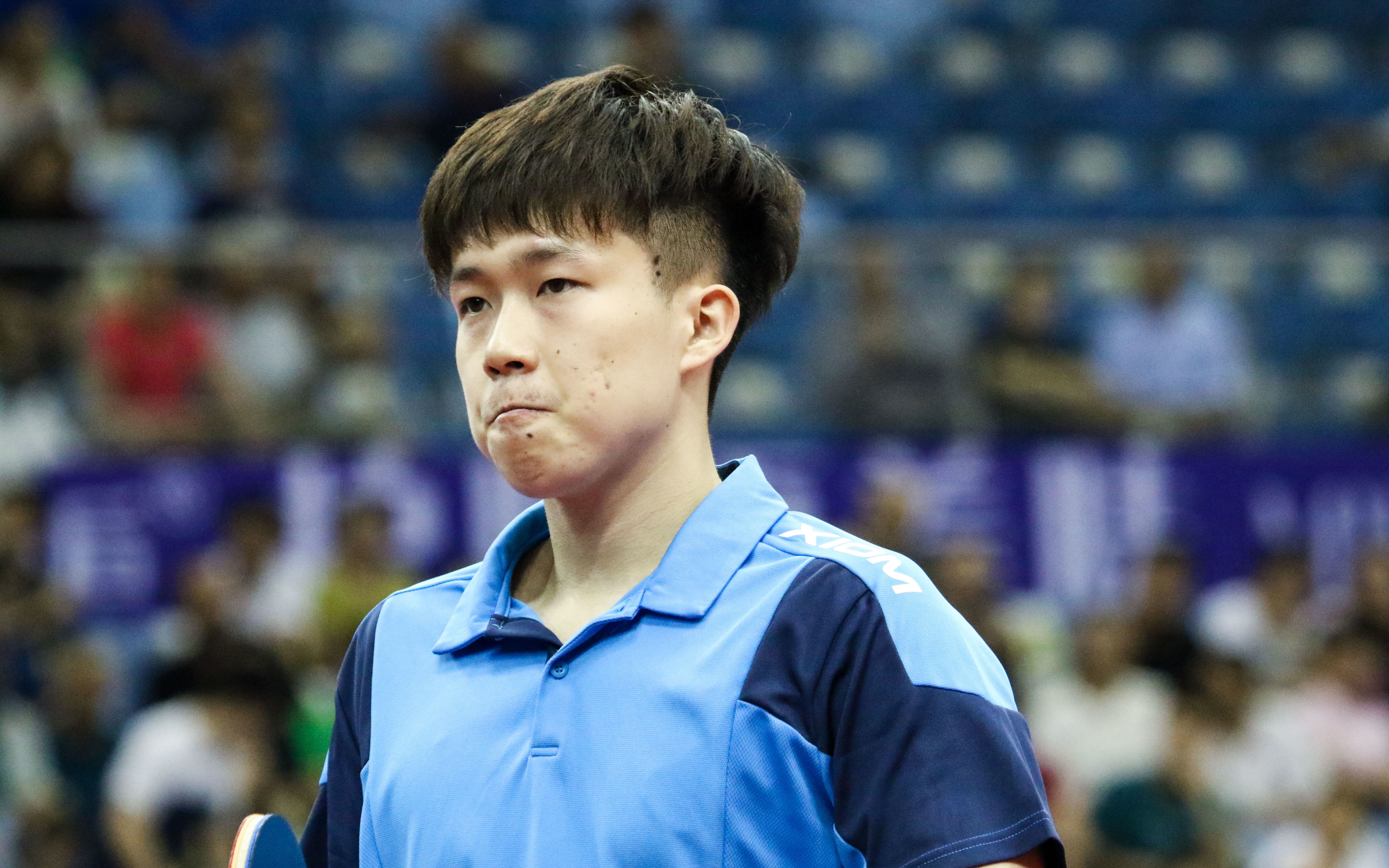 王楚钦赛后向球迷,对手和裁判员致歉.资料图/osports
