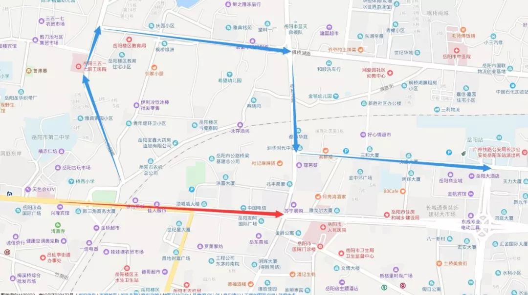 岳阳人 这13条公交线路明天开始全部临时绕行了,别上错车