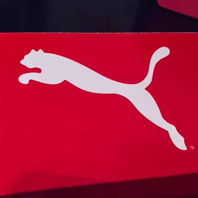 大红色的puma鞋盒,张扬个性,搭配白色的彪马豹子形图案logo,时刻彰显