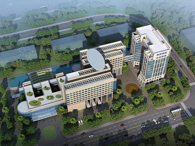 医疗建筑设计鸟瞰图