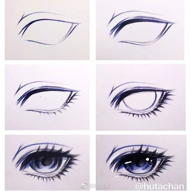 一组人物眼睛教程 来自 hutachan的作品 ▼▼▼