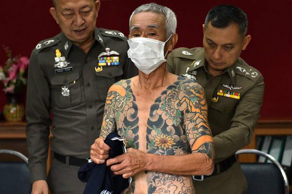 被捕的"纹身网红" 报道称,日本一74岁的黑帮大佬背负命案,逃亡泰国近