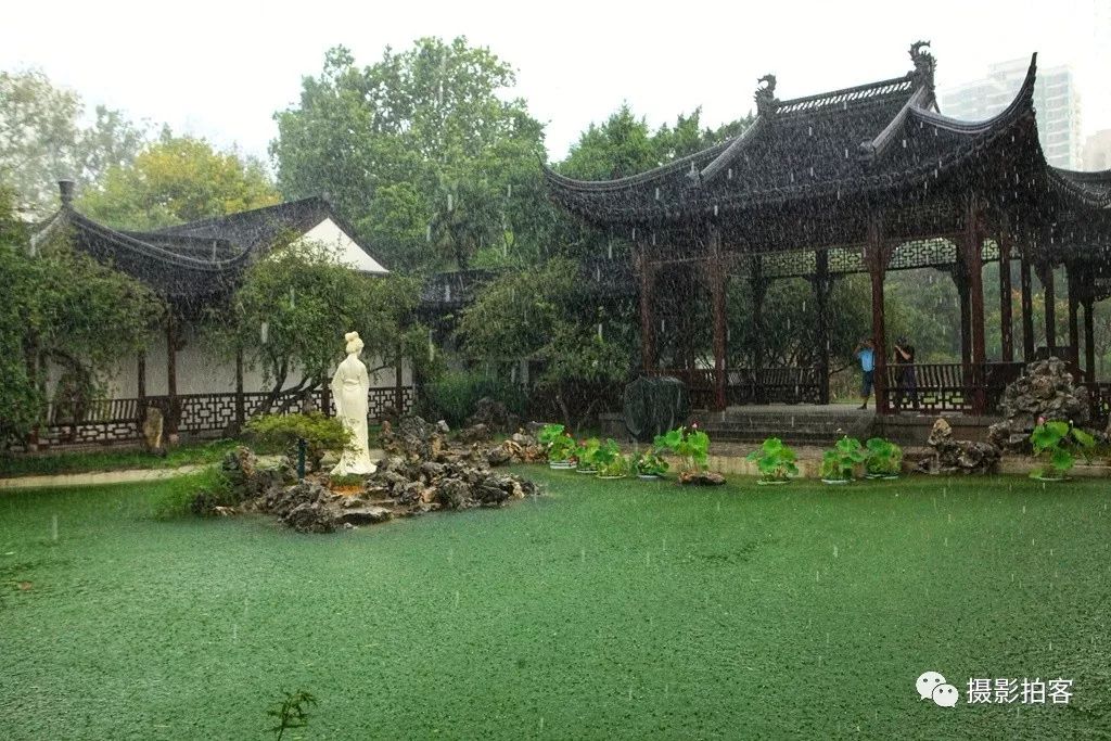 烟雨莫愁,雨中莫愁湖别有一番韵味__凤凰网