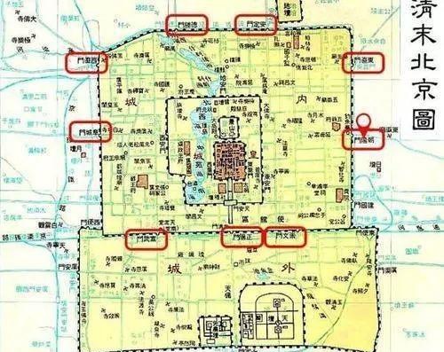 而古代一个大的城市的标准就是门多,北京城的老城门经历元,明,清三代
