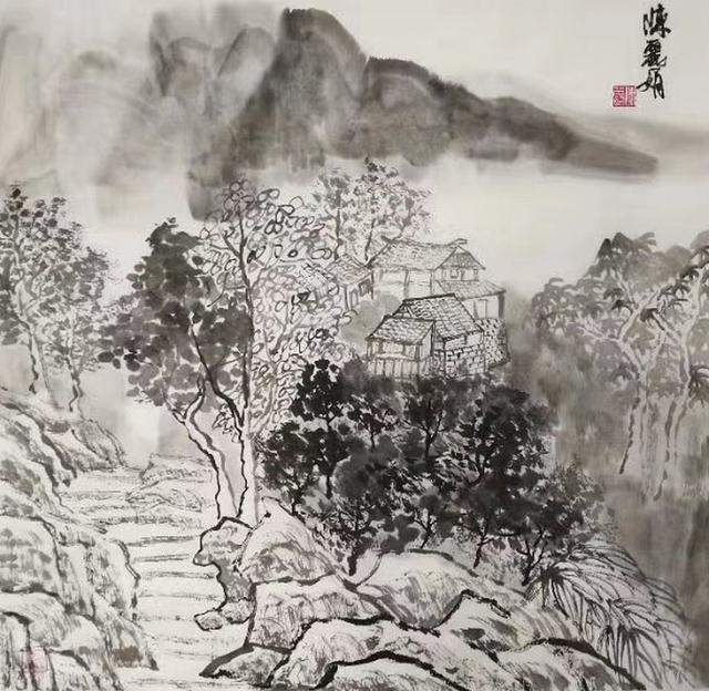 只留清气满乾坤-画家陈丽娟山水画作品欣赏