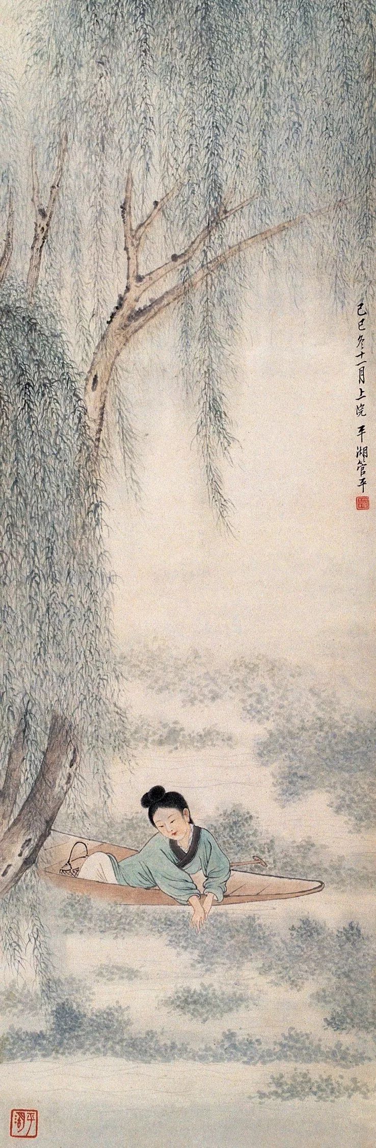 他是古琴大师,也擅长工笔绘画,他的仕女画温柔娴静,眉目传情__凤凰网