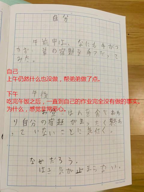 笑喷!日本小学生强迫自己暑假最后一天写作业 日记曝光