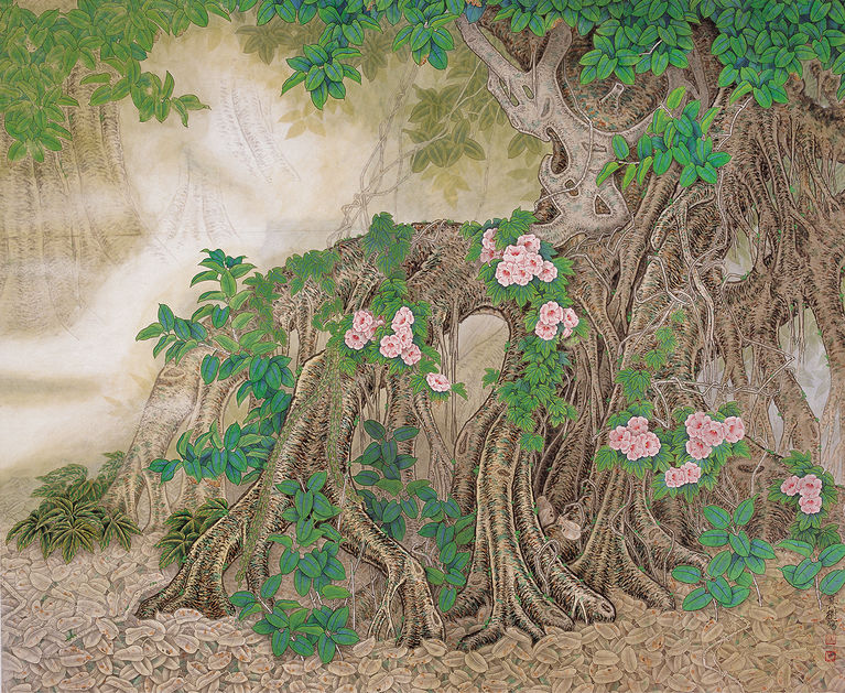 吴其树 戴花 166cm×133cm