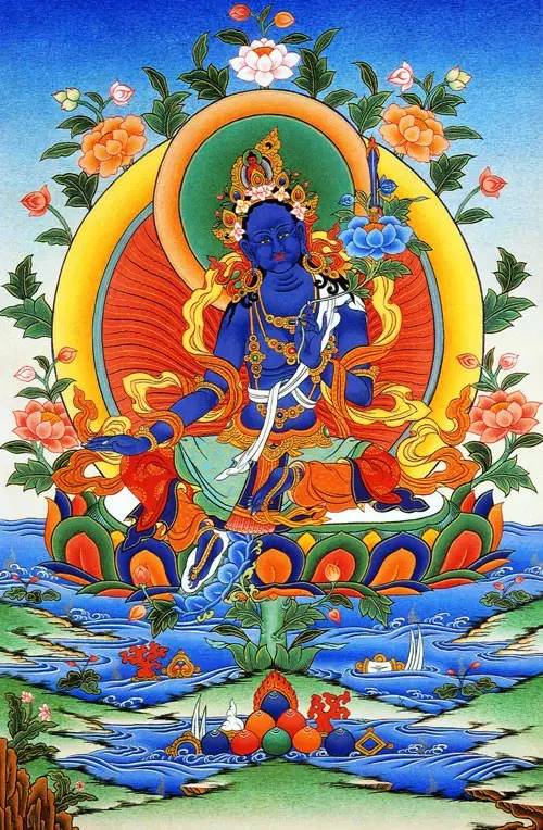 二十一尊度母礼赞-绿度母、唐卡、佛像、高清桌面