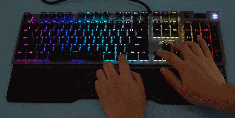  fn f1~f5调整灯光颜色动态图.