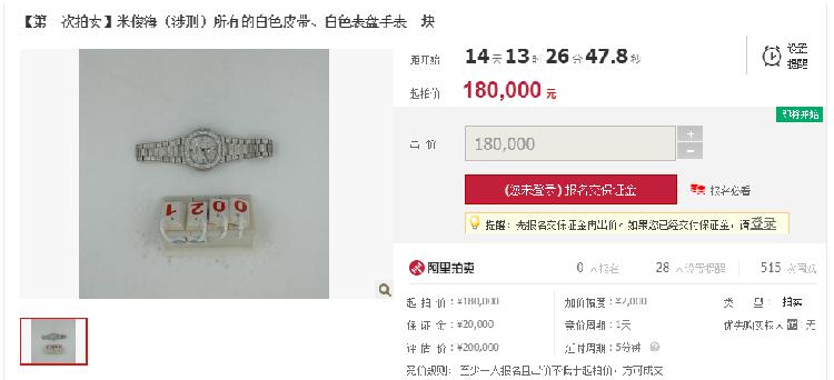「上游新闻客户端」黑老大涉刑“百达翡丽”名表将拍卖 此前2辆车卖93万