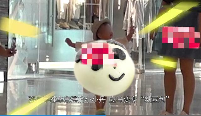 正脸曝光！朱丹母女逛商场，小小丹东张西望超黏妈妈