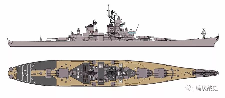 衣阿华级战列舰现代化改装方案之一,换装96具垂直导弹发射筒,并