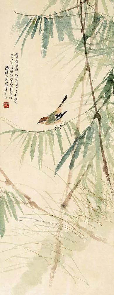 其画风清新恬淡,得居廉真传-岭南画派创始三杰之陈树人