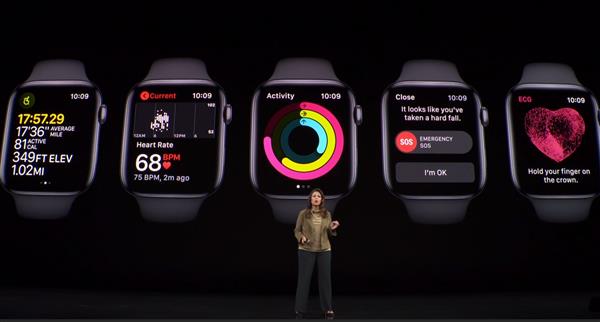 苹果发布Apple Watch 5手表：更专业的健康监测 399美元起