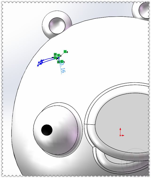 用solidworks画一个绿皮猪