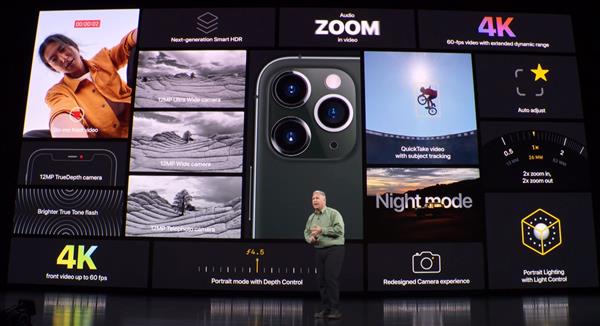 苹果详解iPhone 11 Pro系列相机：升级三摄 首发夜景模式