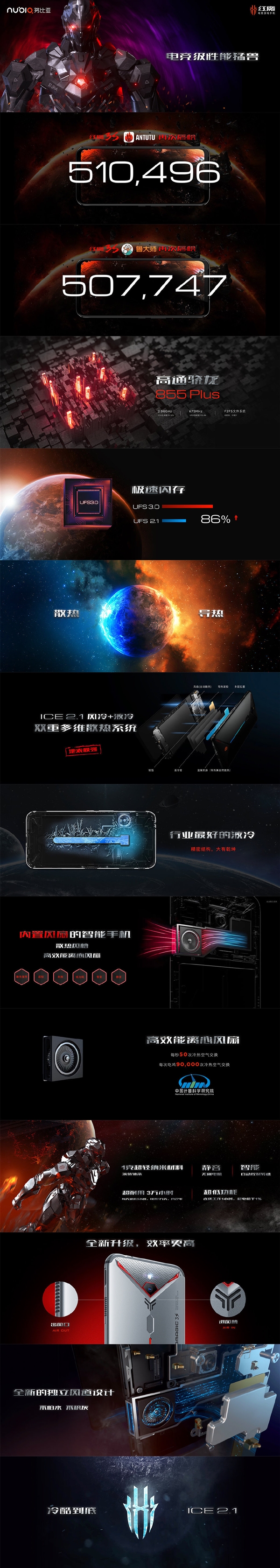 努比亚红魔3S发布：骁龙855 Plus+5000mAh 2999元