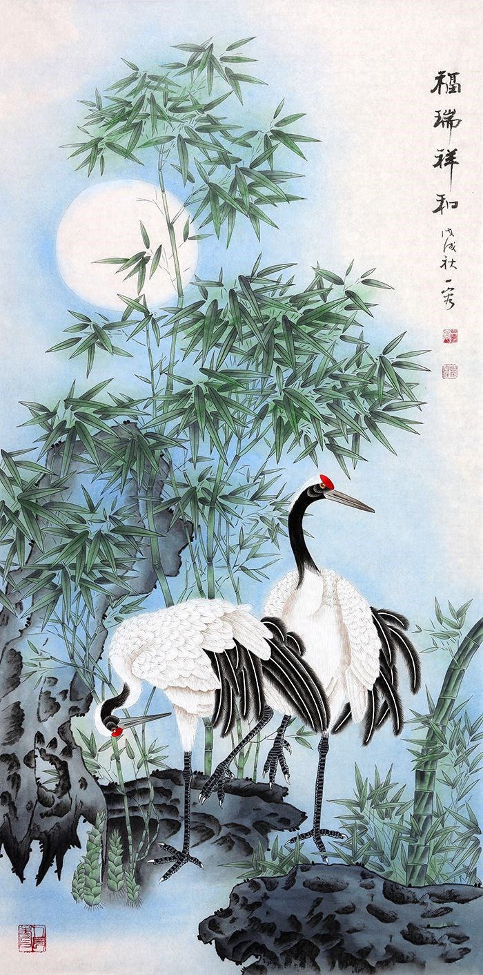 给长辈祝寿的字画推荐名家手绘真迹花鸟画