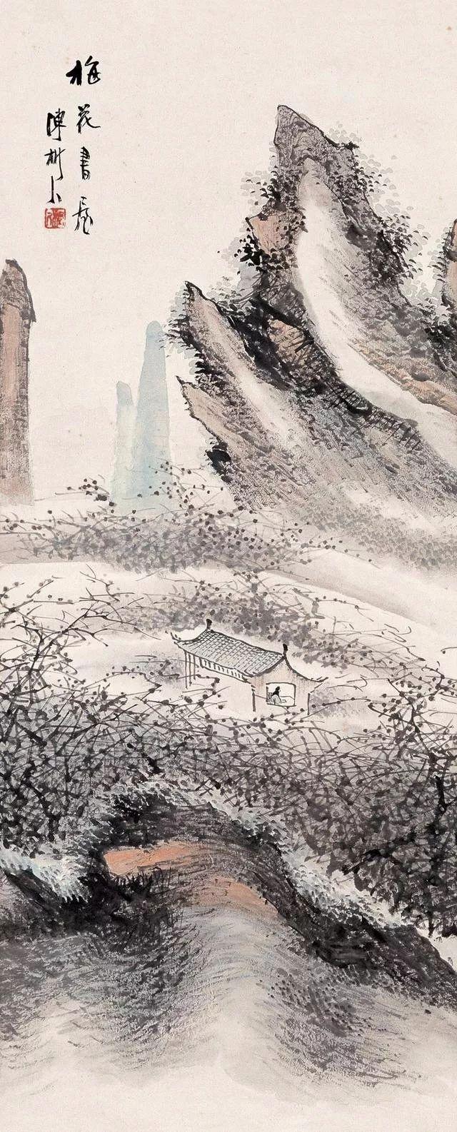 其画风清新恬淡,得居廉真传-岭南画派创始三杰之陈树人