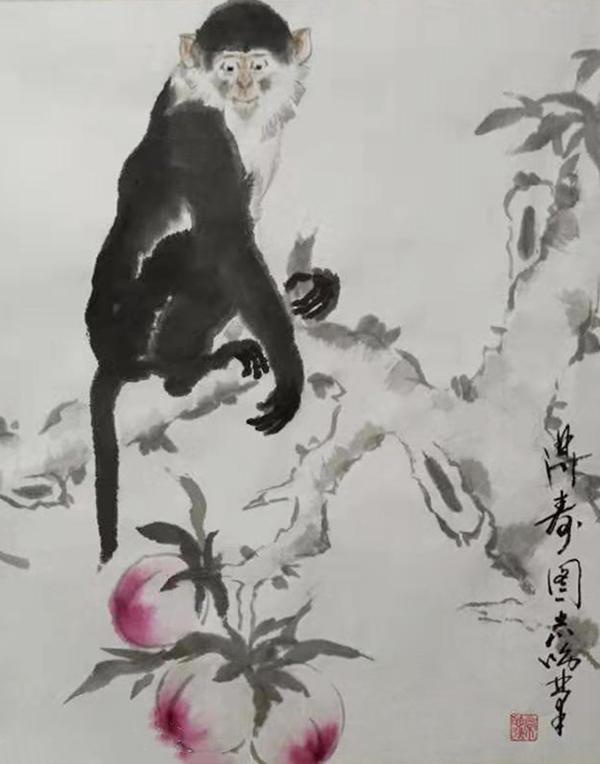 画家常志强画猴作品欣赏