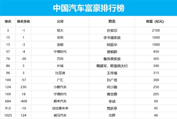 许家印排行_2021中国胡润慈善排行榜(2)
