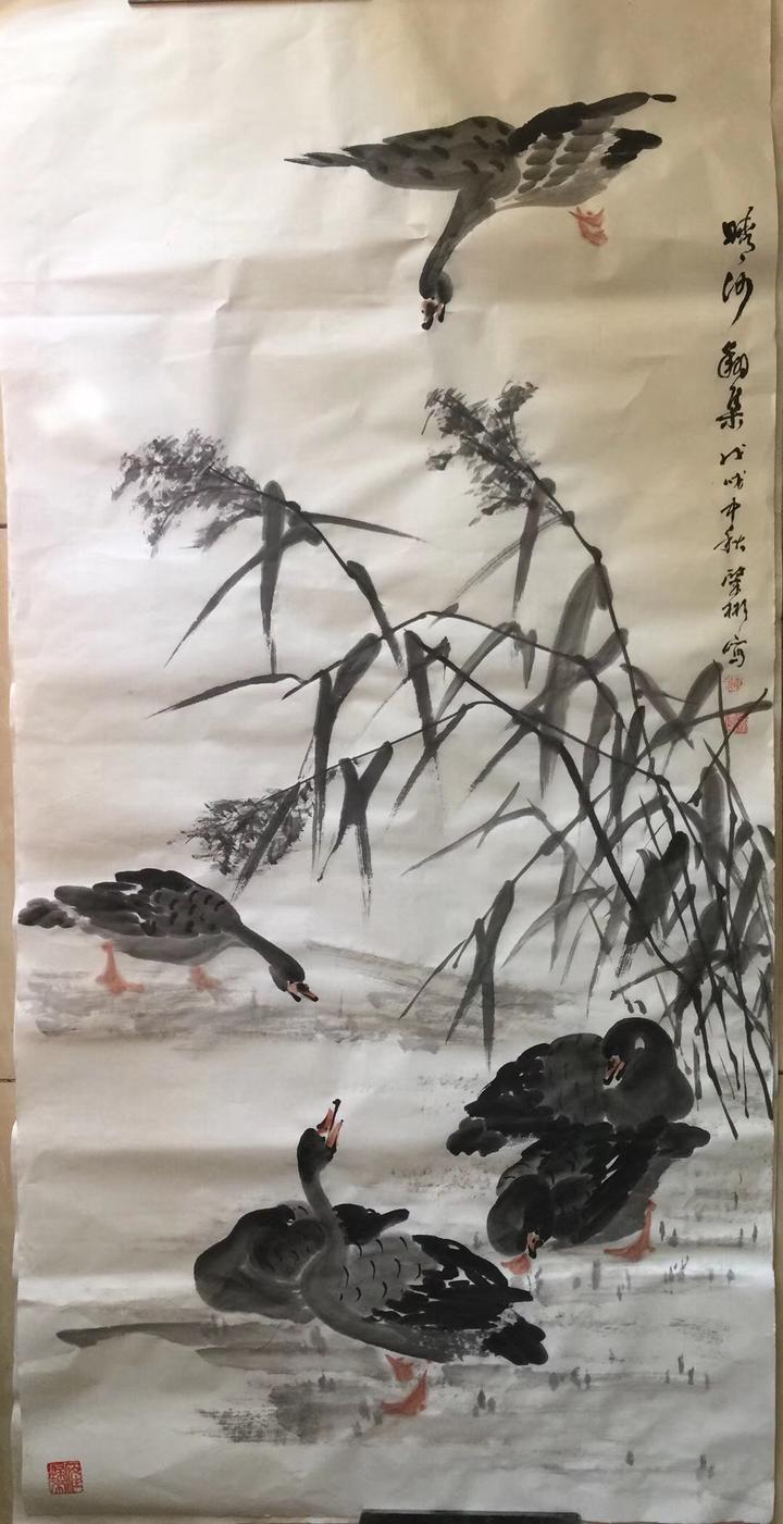 连刚老师又在著名画家吴齐先生指导下学习绘画 不入俗流, 书法又师从