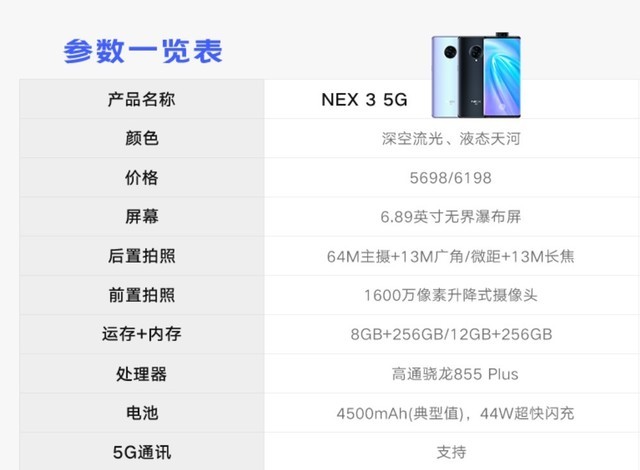 vivo nex   5g配置一览