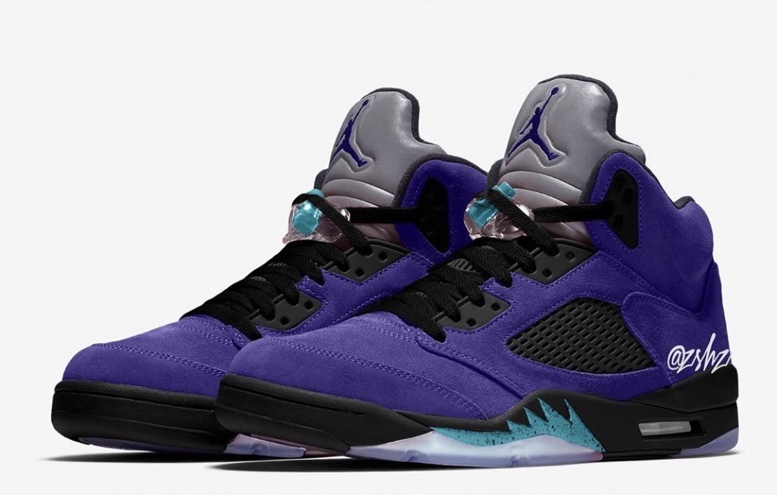 Air Jordan(空中飞人) 5又爆新配色！这次“紫葡萄”质感完美升级
