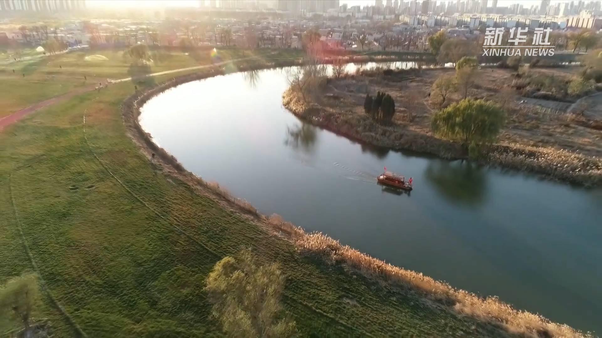 经过生态修复河北沧州大运河成“网红打卡地”