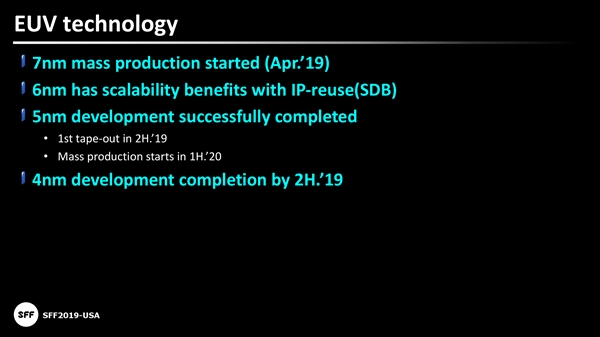 三星：6nm今年量产 5nm/4nm今年定型