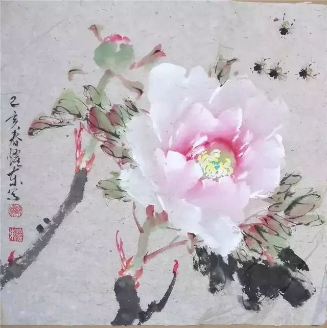 加拿大中国艺术联盟理事,旅加画家欧阳耀东牡丹作品欣赏