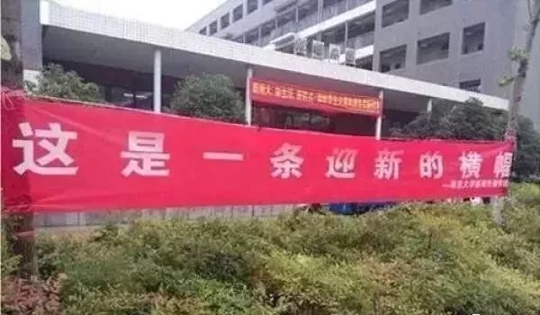 迎新横幅是这样的 ▼