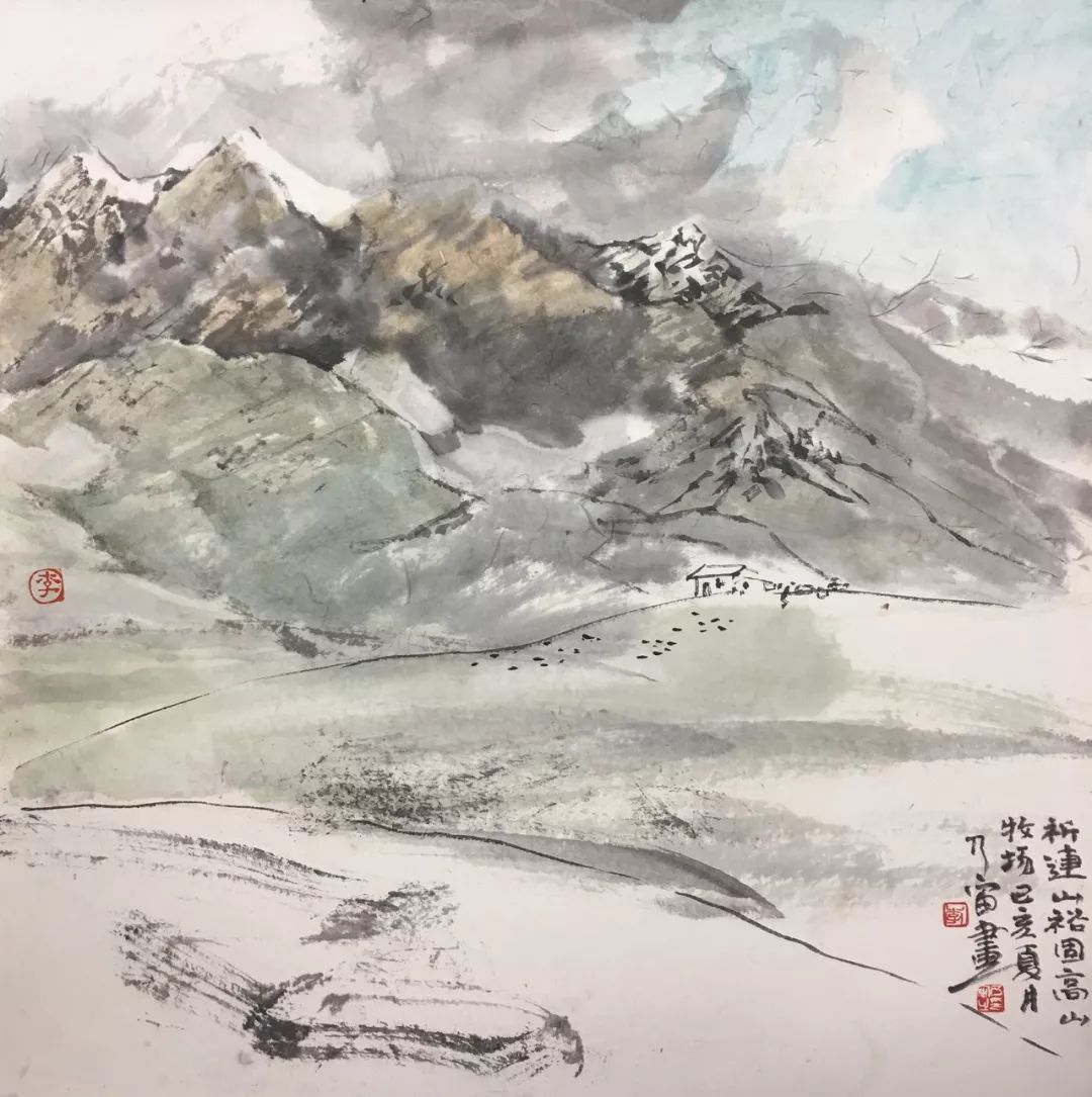 李乃宙甘肃张掖写生作品