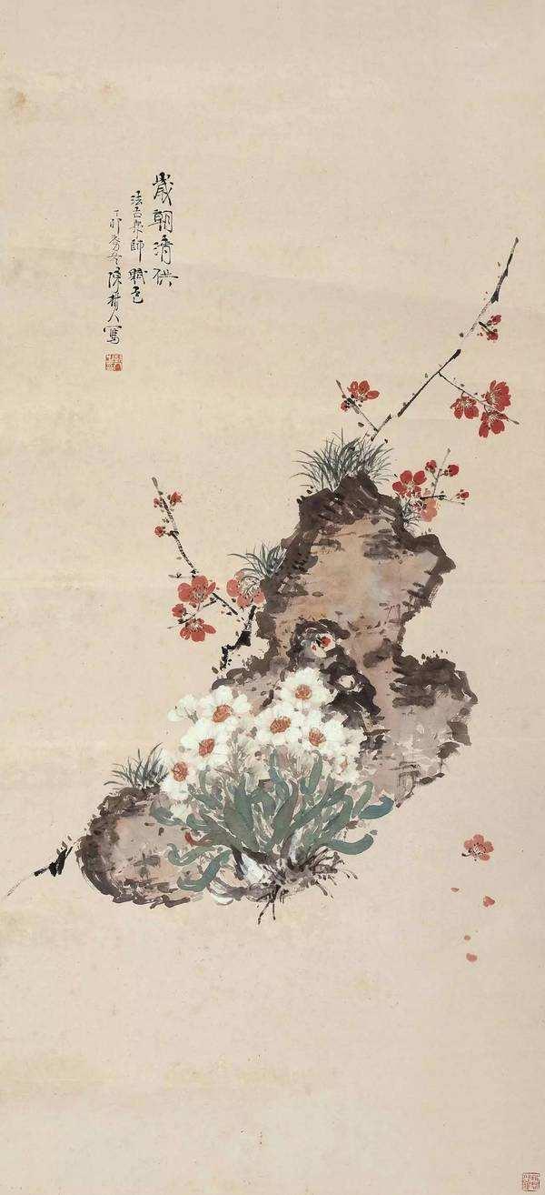 其画风清新恬淡,得居廉真传-岭南画派创始三杰之陈树人