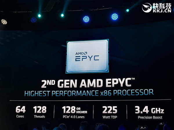 AMD正式发布二代霄龙：64核心128线程制霸 性能猛增23％