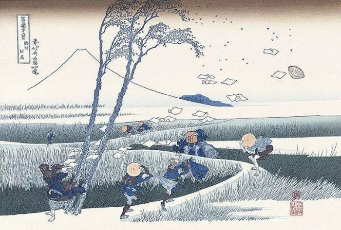 中外名画中风雨交加的不同表现手法
