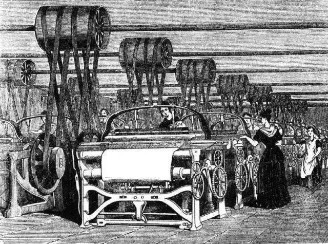 671733年,机械师约翰61凯伊发明飞梭,将织布效率提高1倍.