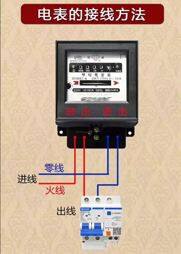 单相电表的接线
