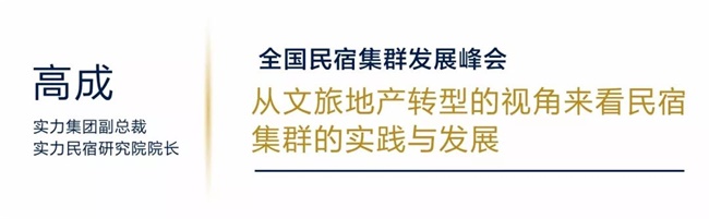实力集团高成：民宿集群成为了旅游住宿业转型升级突破口