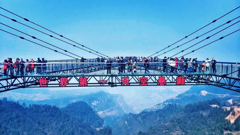 重庆万盛梦幻奥陶纪乐园的"世界第一天空悬廊"