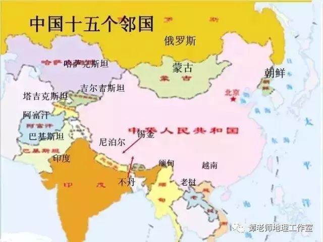 与中国隔海相望的6个邻国