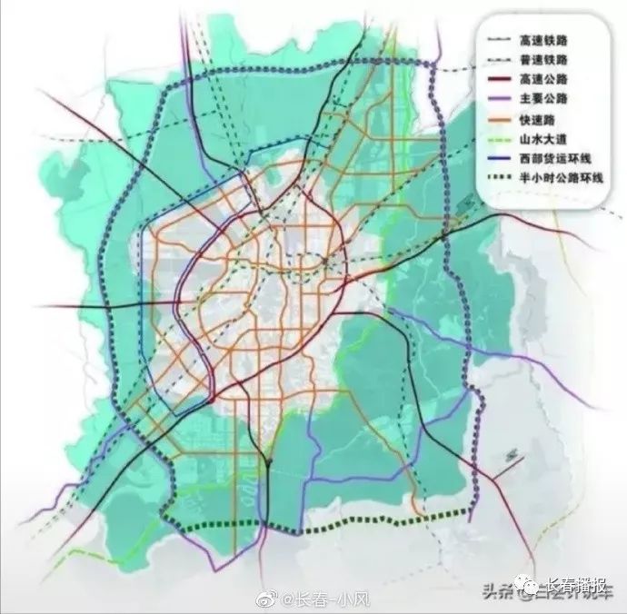 有个网友看了地图,说长春已经建了六环路