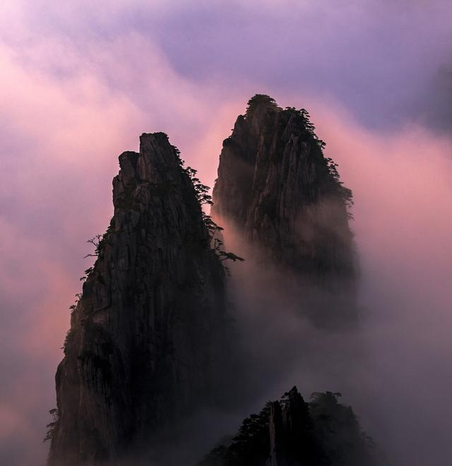 安徽黄山风景区云海景观.