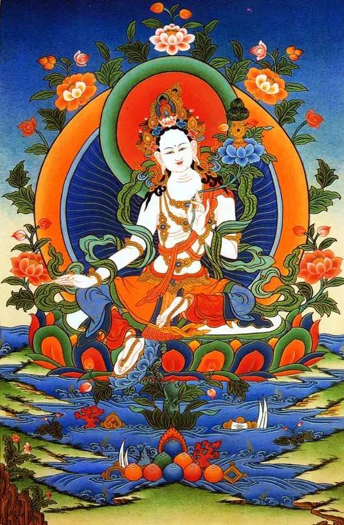 二十一尊度母礼赞-绿度母、唐卡、佛像、高清桌面